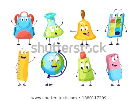 Stock foto: Marker Funny Character Smiling Vector School Supplies Item Illustration Watercolor Styles