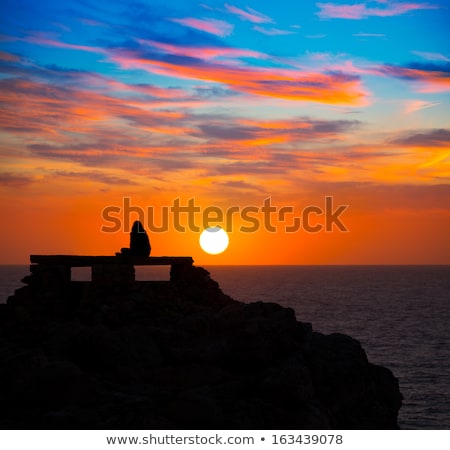 Foto d'archivio: Ciutadella Menorca At Punta Nati Orange Sunset