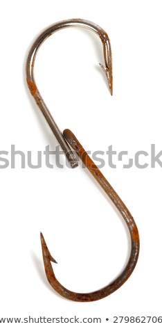 S Shaped Old Rusty Fish Hooks Сток-фото © Lizard