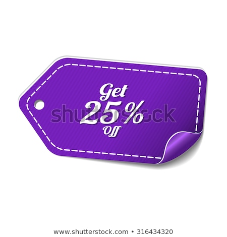 Foto stock: Get 25 Percent Violet Vector Icon Design
