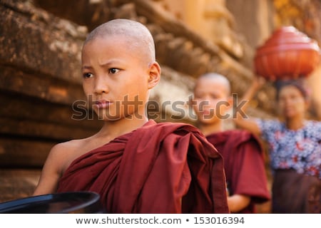 Stock fotó: Buddhist Child With Offers