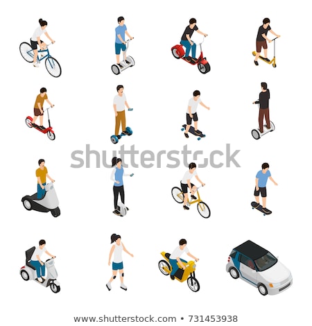 Stockfoto: Electric Segway Isometric 3d Element