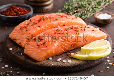 ストックフォト: Raw Salmon Fillet