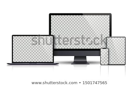Stock photo: Mockups Of Monitor Laptop Black Tablet And Smartphone