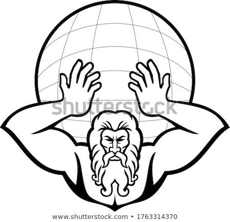 [[stock_photo]]: Atlas Holding Up World Mascot