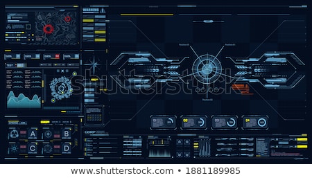 Stock fotó: Military Robotics App Interface Template