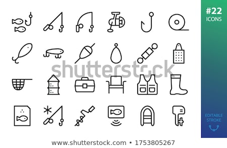 Foto stock: Icon Of Fishing Feeder Net