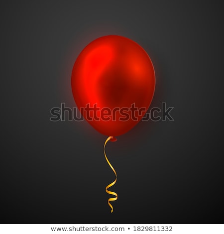 Stockfoto: Realistic Blue Balloon With Shadow Shine Helium Balloon For Wedding Birthday Parties Festival De