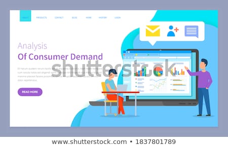 Stock fotó: Demand Planning Concept Landing Page