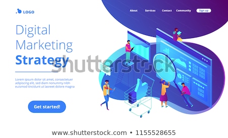 Stock fotó: Digital Marketing Strategy Landing Page Concept