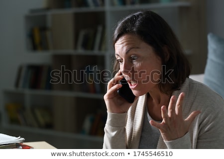 Сток-фото: Angry Woman With Phone