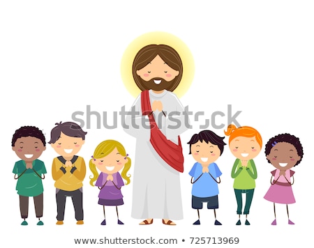 Stok fotoğraf: Children Pray Jesus