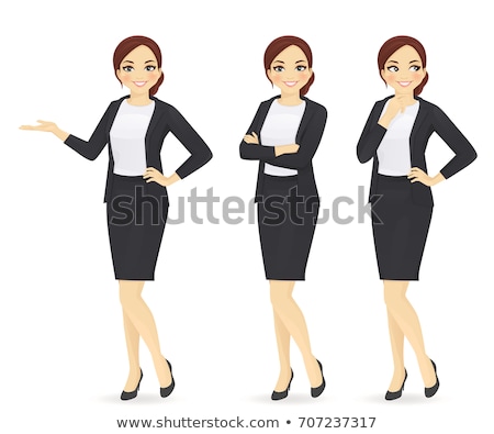Foto stock: Businesswoman Standing And Thinking