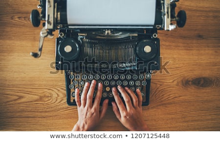 Stock fotó: Typing With Old Typewriting Machine