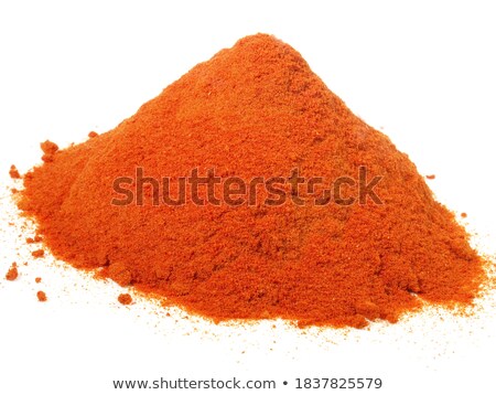 ストックフォト: Heap Of Red Paprika Powder On White Background