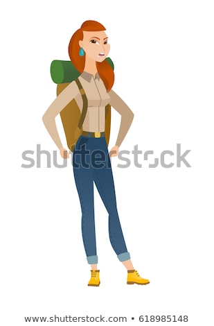 Foto stock: Furious Traveler Screaming Vector Illustration