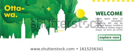 Stock photo: Ottawa City Skyline Silhouette Background