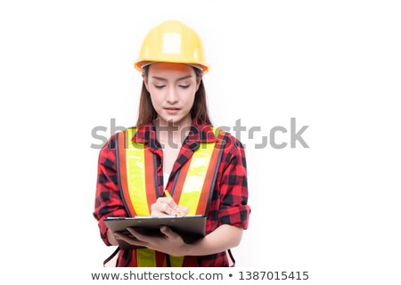 [[stock_photo]]: Portrait Of An Engineer Isolated On White