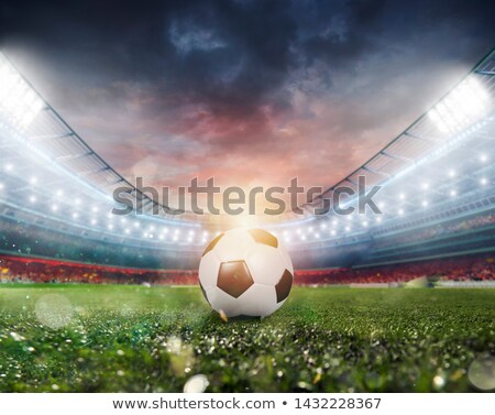 Сток-фото: Soccerball At The Stadium Ready For Match