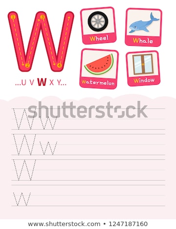 Stok fotoğraf: W Is For Educational Game For Children