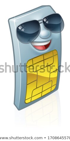 Stock photo: Mobile Phone Cool Shades Cartoon Mascot