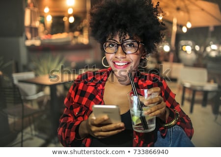 [[stock_photo]]: Portrait Of Woman Enjoying Cocktail In Night Club