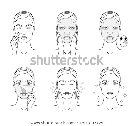 Zdjęcia stock: Wrinkle Smoothing Mask Icon Outline Illustration