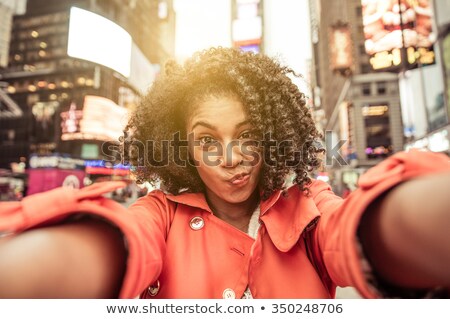 Сток-фото: Autumn Fashion Business Woman Portrait With Phone