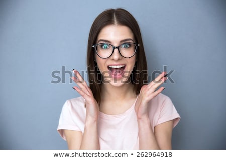 Stock foto: Funny Portrait Of Surprised Woman