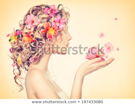 Stock photo: Beautiful Woman With Flowers