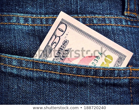 Stockfoto: Fifty Dollars In Jeans Pocket