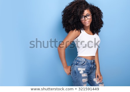 Stock fotó: Beautiful African American Woman Posing