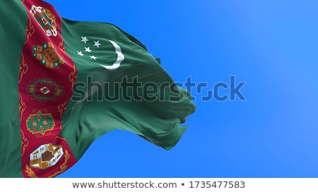Сток-фото: Turkey And Turkmenistan Flags