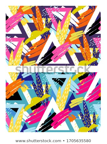 Stockfoto: Floral Seamless Grunge Colored Pattern