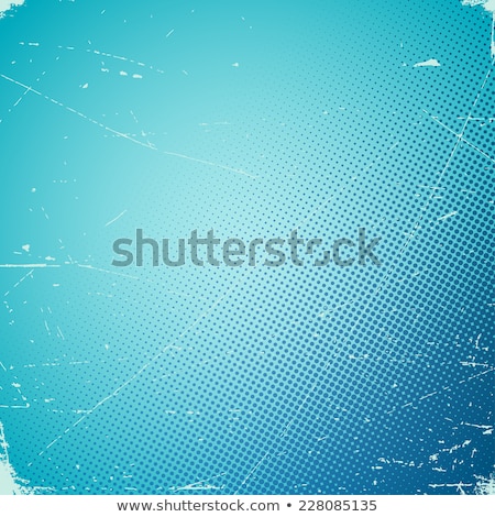 Stock photo: Old Scratched Card With Halftone Gradient
