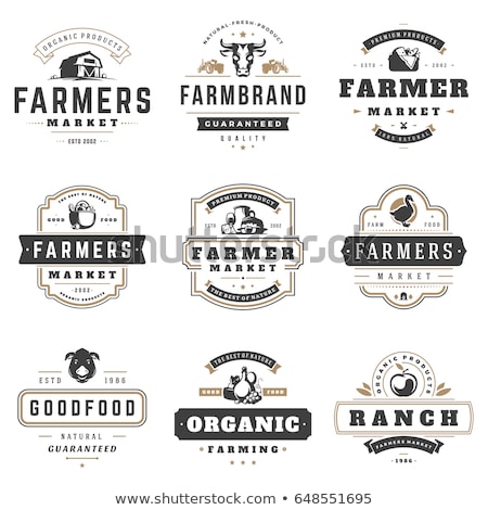 Stock photo: Milk Emblem Labels Logo And Design Elements Fresh And Natural Milk Milk Farm Cow Milk Vector L