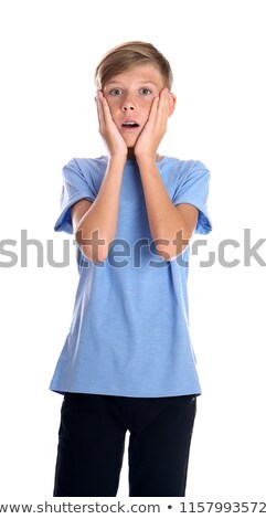 Stock fotó: Amazed Or Surprised Teenager Boy
