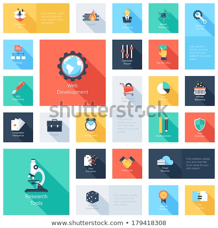 Stock photo: Global Support Icon Flat Design