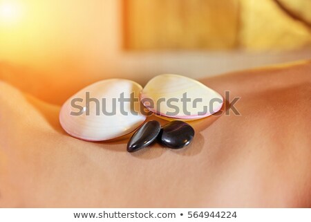 Foto stock: Hot Shell Massage On Back