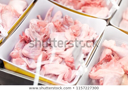 Stock photo: Poultry Meat In Bowls At Grocery Stall