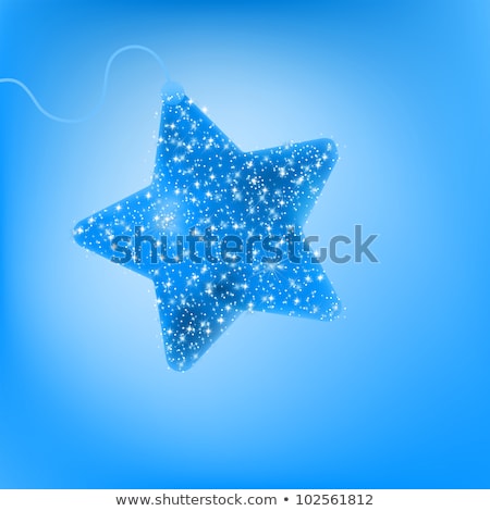 Stok fotoğraf: Postcard With A Twinkling Blue Star Eps 8