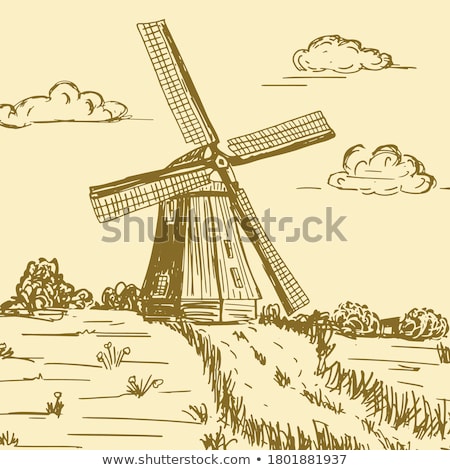 Foto stock: Country Side Illustration