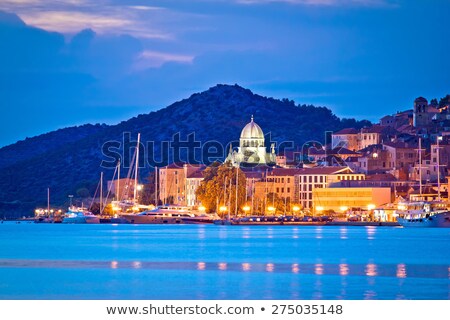 Sibenik Croatia View From The Sea Stockfoto © xbrchx