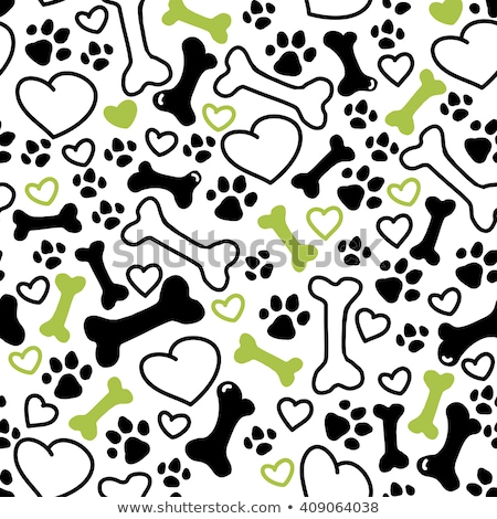 Сток-фото: Green Flat Seamless Heart Pattern Design