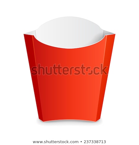 Foto d'archivio: White Package Container For French Fries
