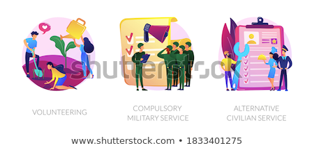 Stok fotoğraf: Alternative Civilian Service Concept Vector Illustration