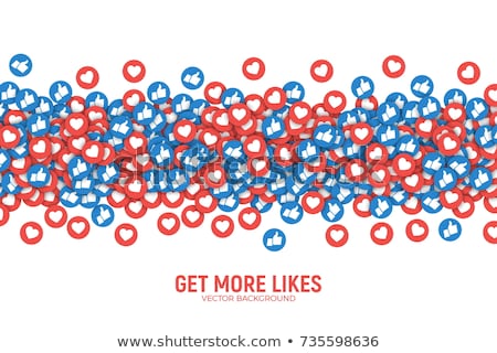 Foto d'archivio: Like Social Network Buttons With Numbers Vector