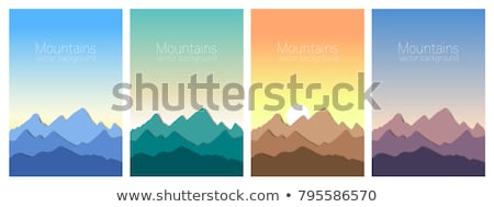 Zdjęcia stock: Set Of Mountain View Different Time