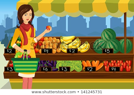 [[stock_photo]]: Customer Buying Eggplants