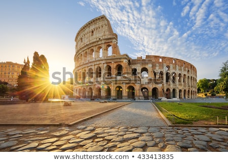 Foto stock: Colosseum Of Rome Sunset View